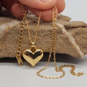 Neiman Marcus Ben-Amun Designer Gold Heart 14K Gold plated Dainty Delicat